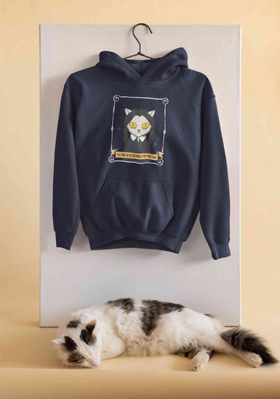 Cat Inspired By Wednesday Hoodies for Women-FunkyTeesClub