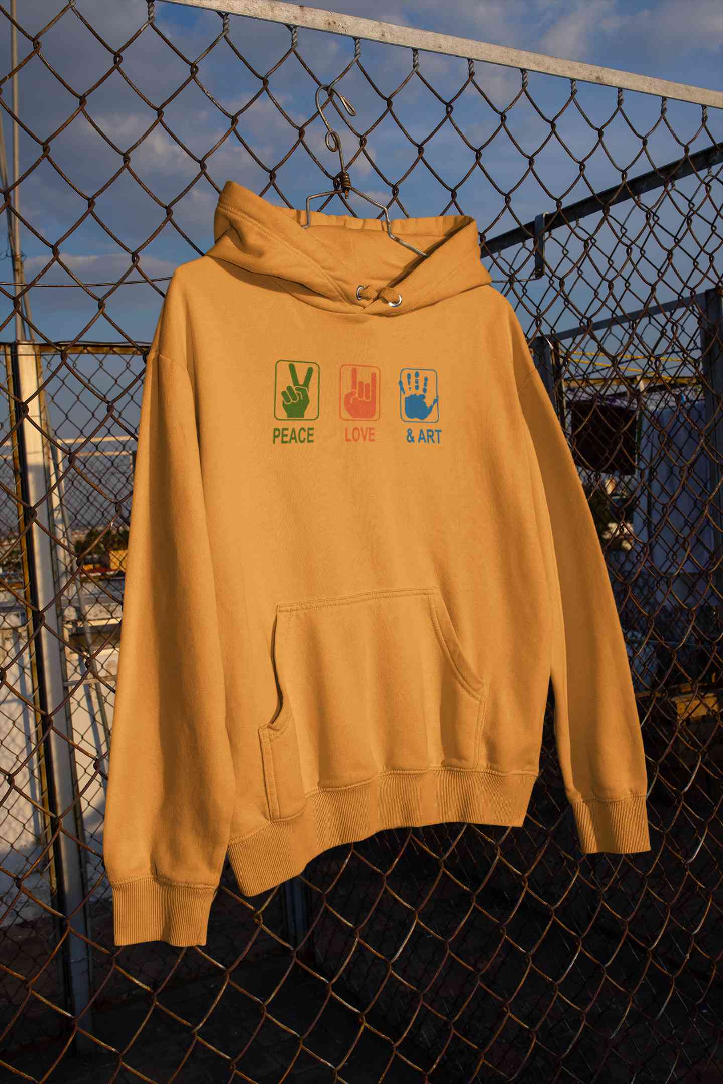 Peace Love And Art Hoodies for Women-FunkyTeesClub