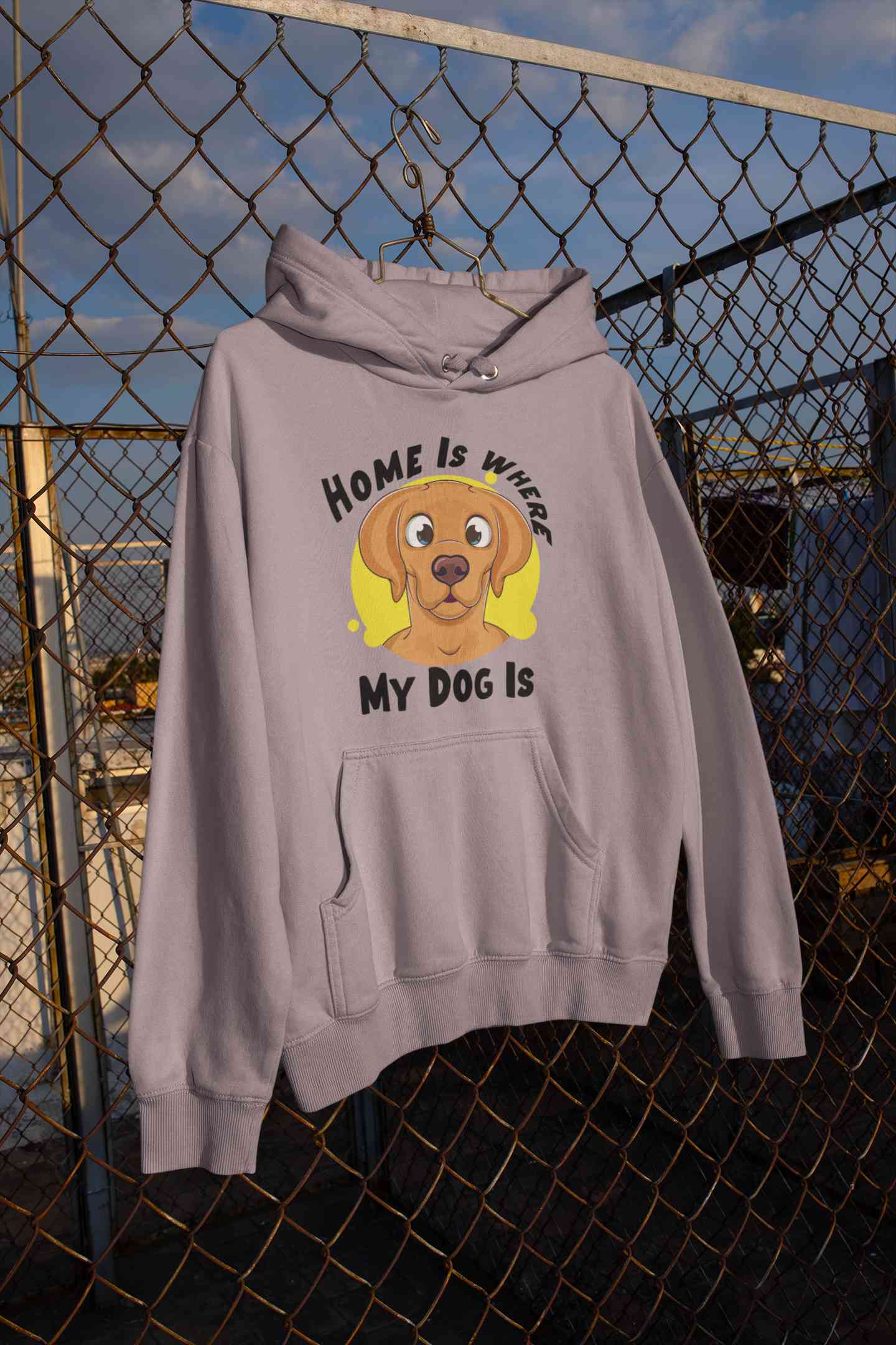 Home Is Where My Dog Is Men Hoodies-FunkyTeesClub