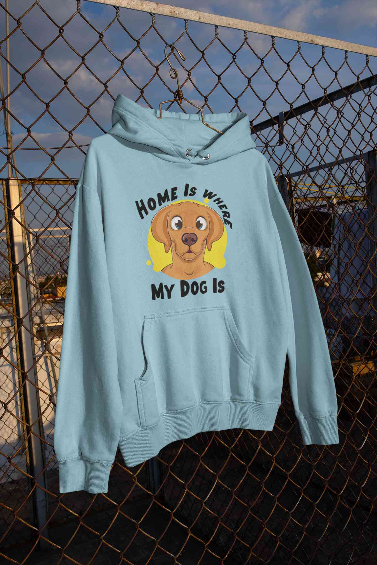 Home Is Where My Dog Is Men Hoodies-FunkyTeesClub