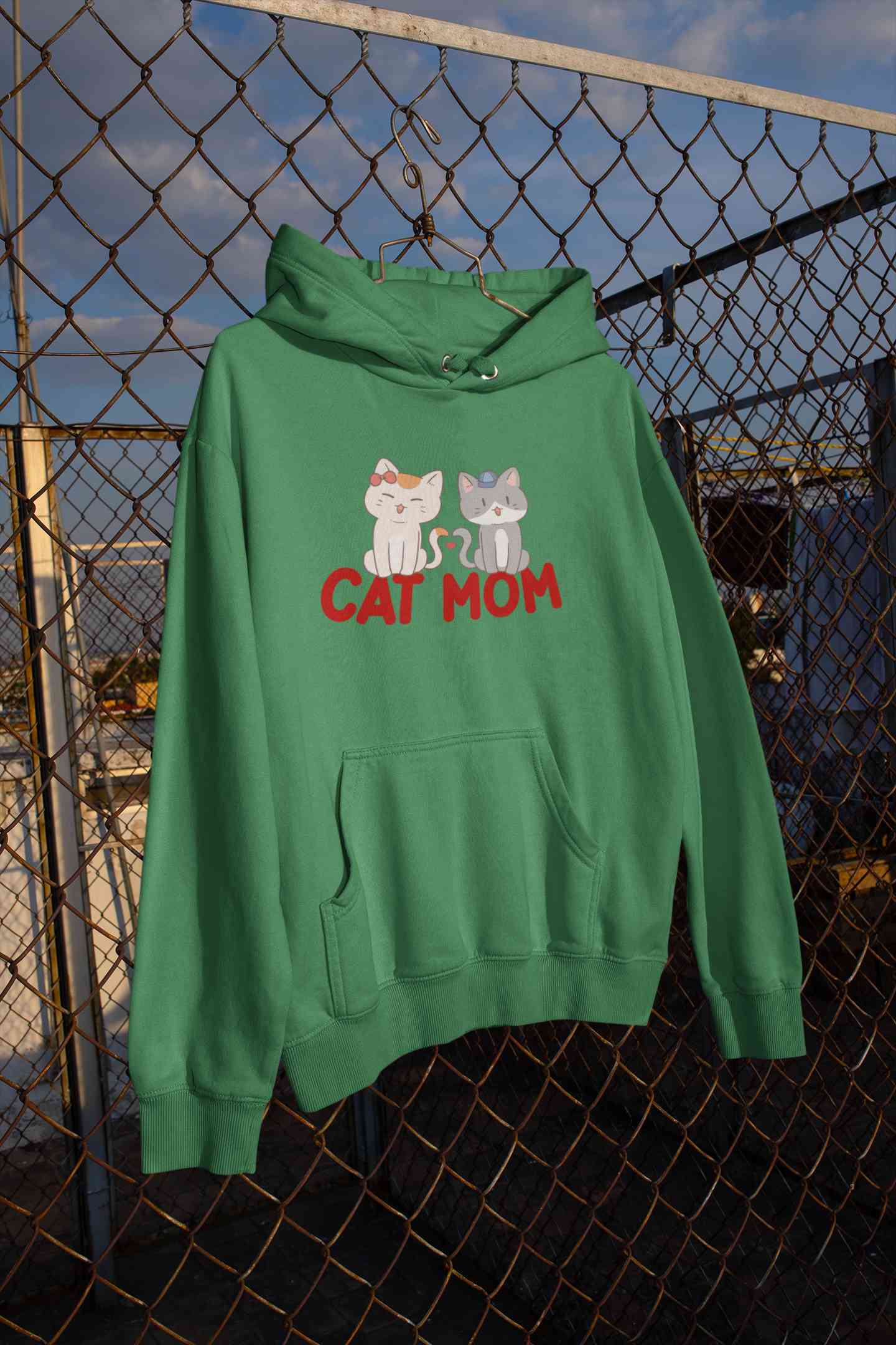 Cat Mom Hoodies for Women-FunkyTeesClub