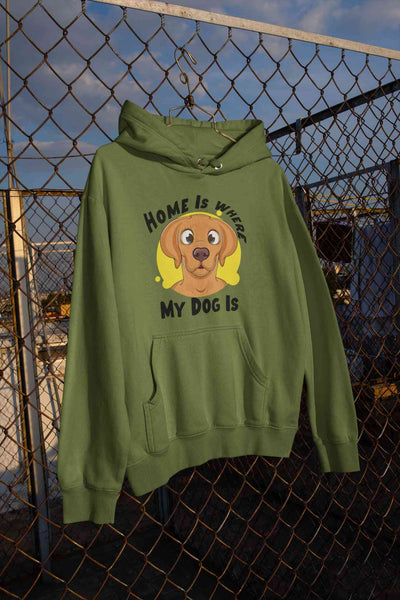Home Is Where My Dog Is Men Hoodies-FunkyTeesClub