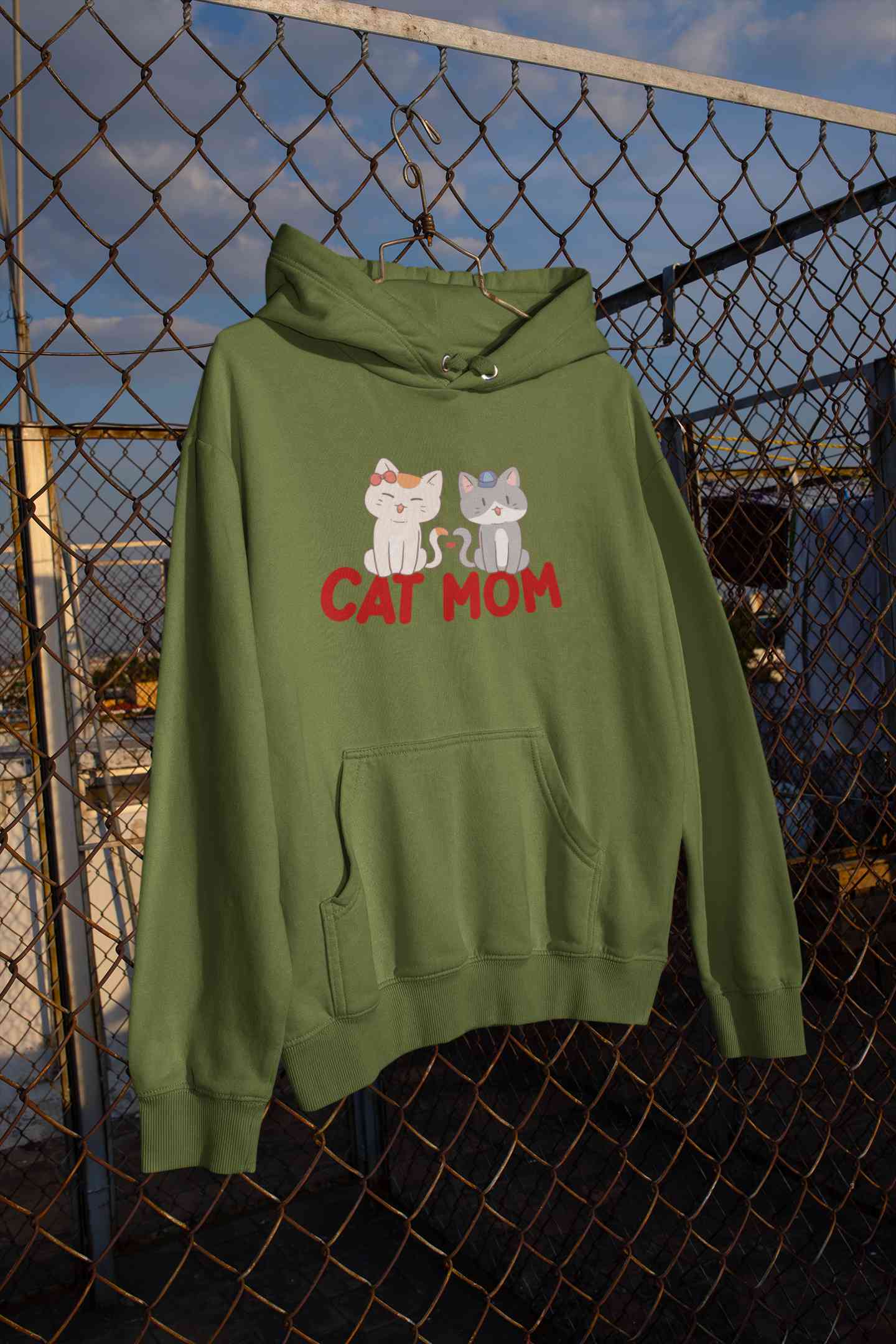 Cat Mom Hoodies for Women-FunkyTeesClub