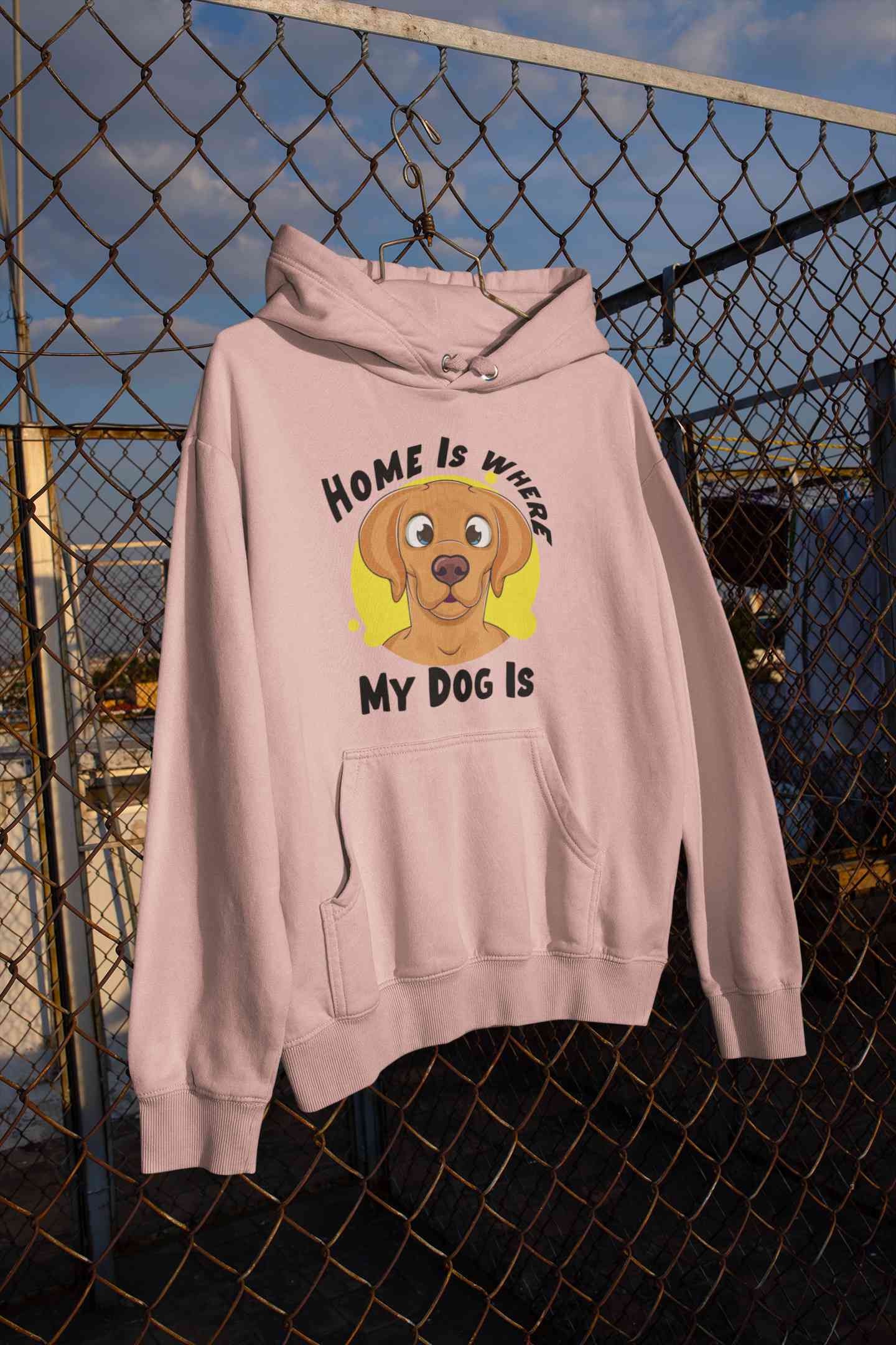 Home Is Where My Dog Is Hoodies for Women-FunkyTeesClub