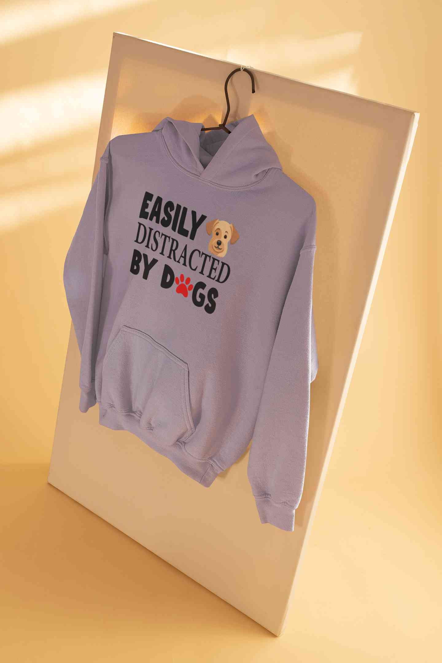 Easily Distracted By Dogs Hoodies for Women-FunkyTeesClub