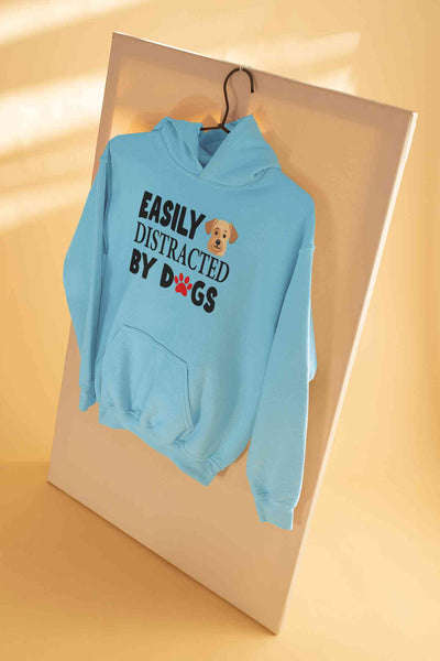 Easily Distracted By Dogs Hoodies for Women-FunkyTeesClub