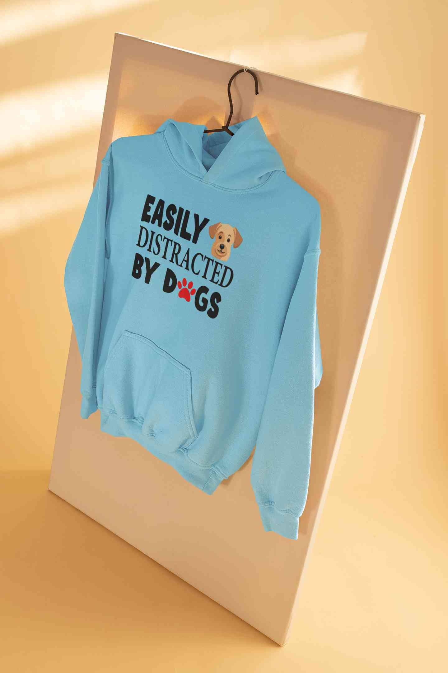Easily Distracted By Dogs Men Hoodies-FunkyTeesClub