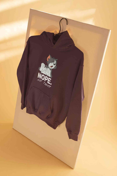 Cute Cartoon Not Today Hoodies for Women-FunkyTeesClub