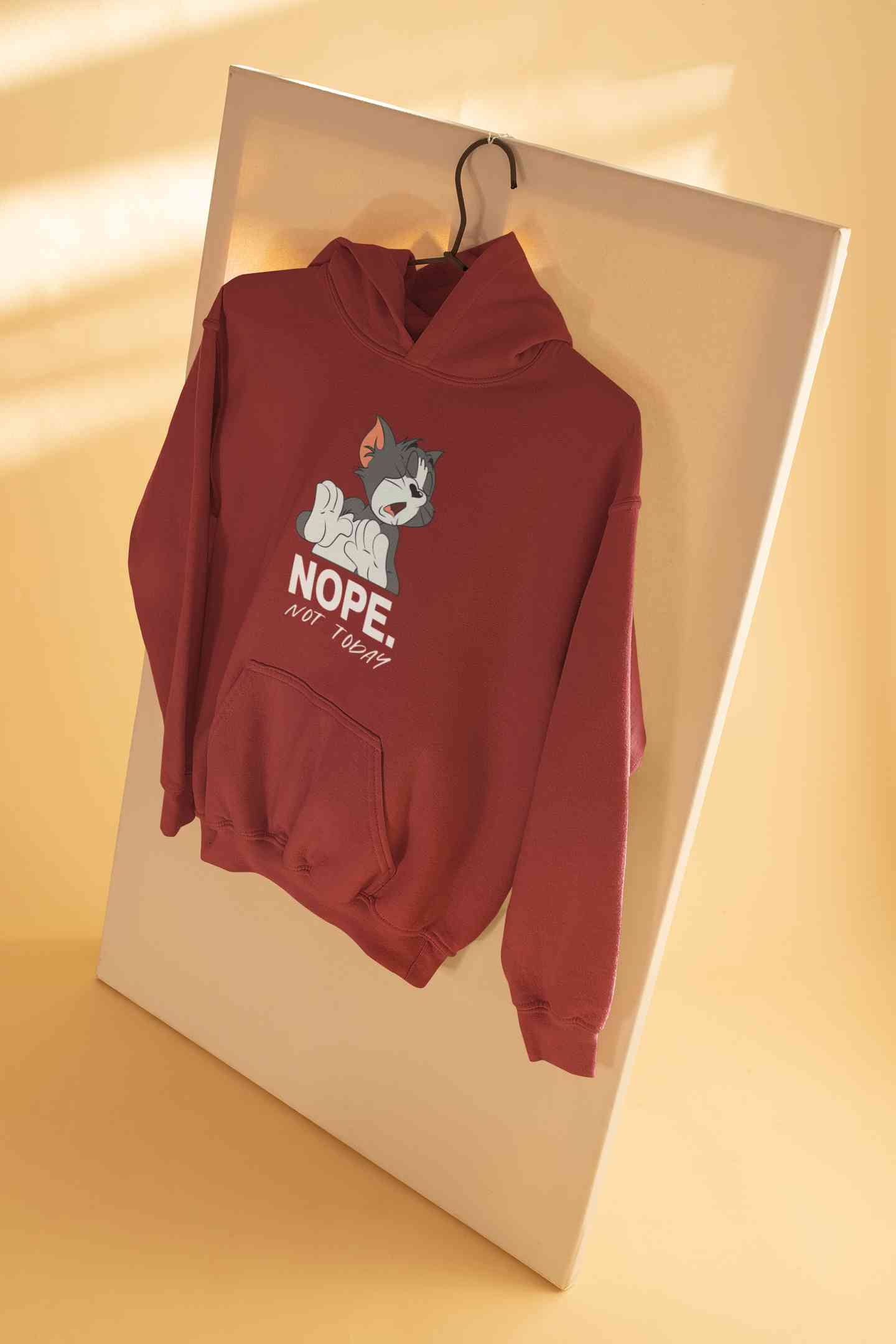 Cute Cartoon Not Today Men Hoodies-FunkyTeesClub