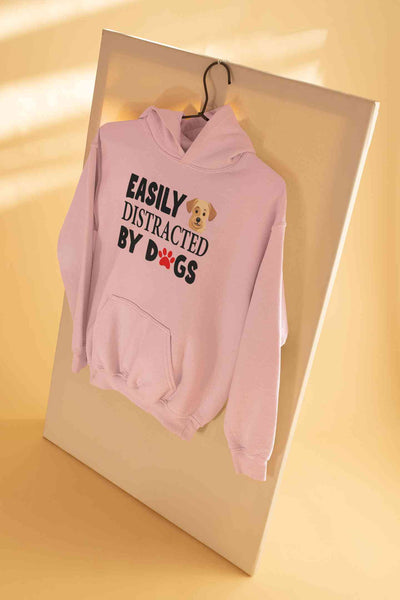 Easily Distracted By Dogs Hoodies for Women-FunkyTeesClub