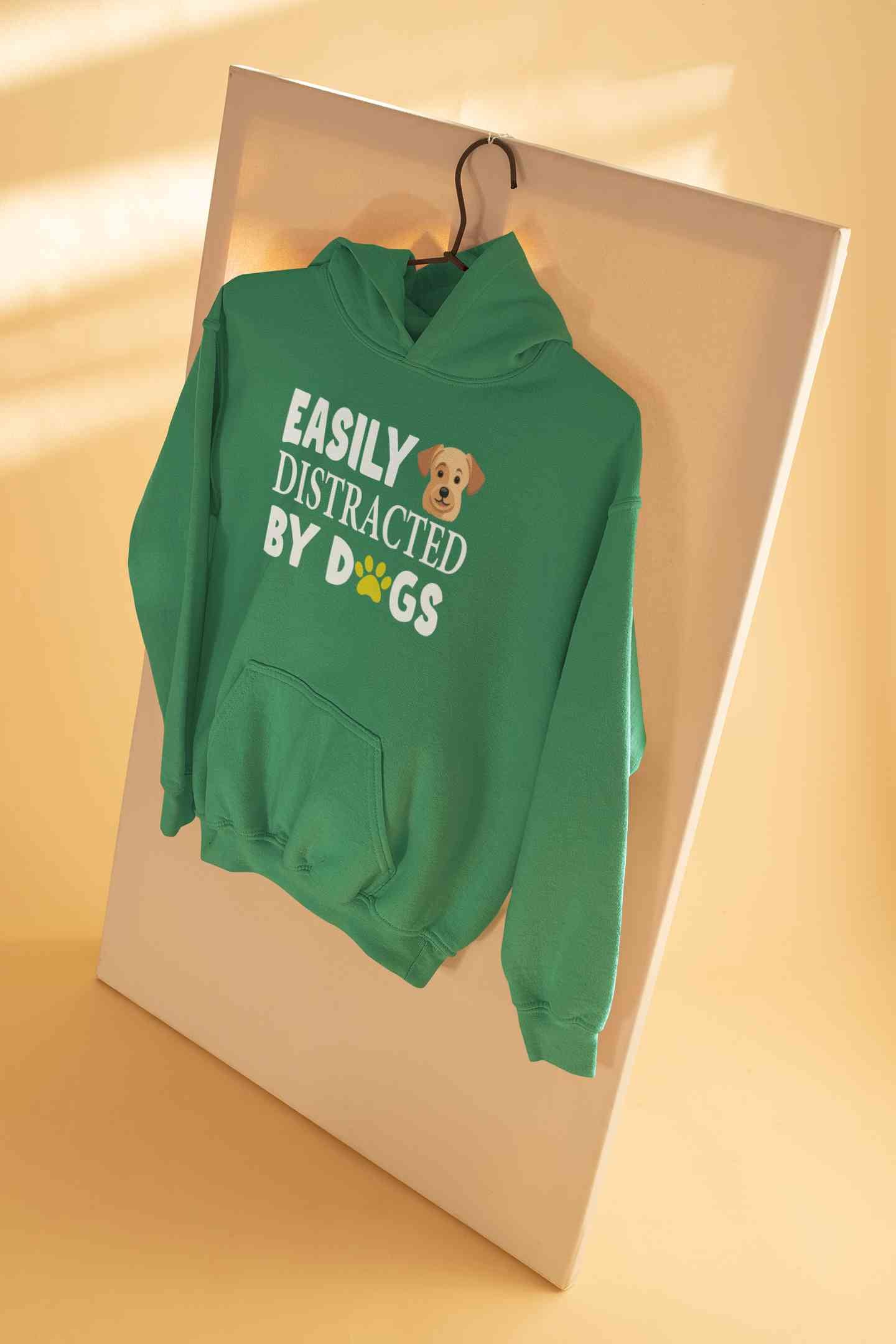 Easily Distracted By Dogs Hoodies for Women-FunkyTeesClub