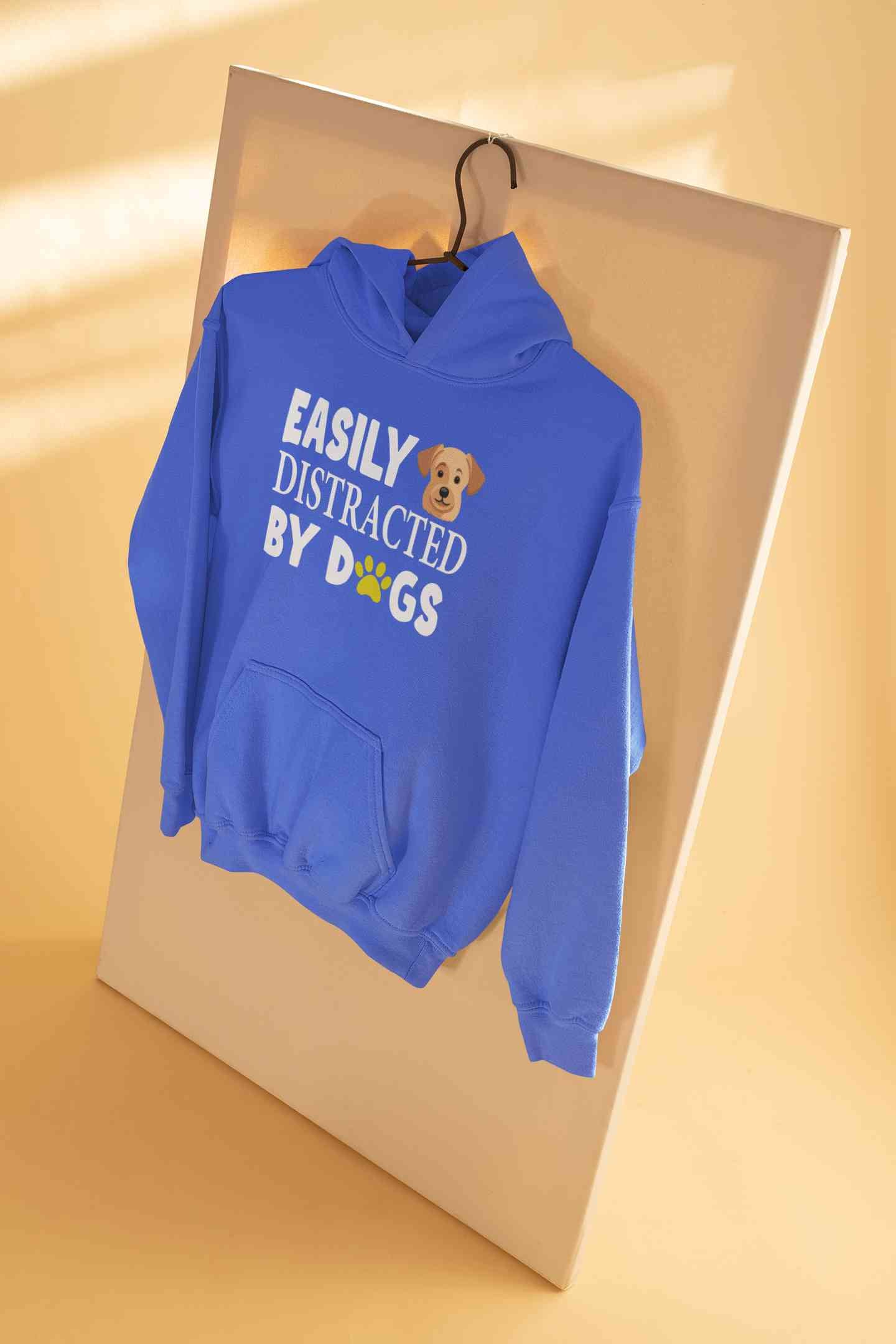 Easily Distracted By Dogs Men Hoodies-FunkyTeesClub