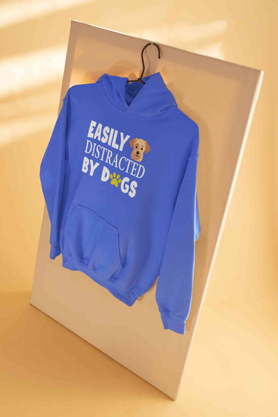Easily Distracted By Dogs Hoodies for Women-FunkyTeesClub