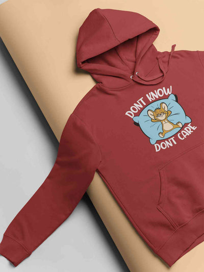 Funny Cartoon Dont Care Men Hoodies-FunkyTeesClub