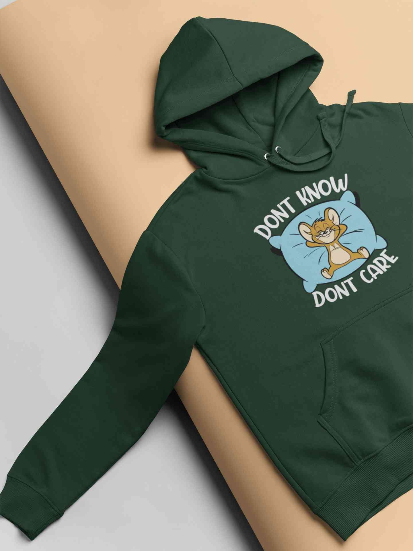 Funny Cartoon Dont Care Men Hoodies-FunkyTeesClub