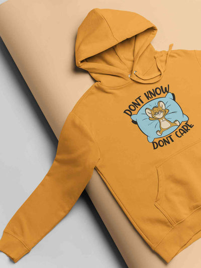 Funny Cartoon Dont Care Hoodies for Women-FunkyTeesClub