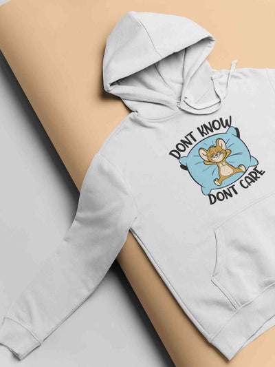 Funny Cartoon Dont Care Hoodies for Women-FunkyTeesClub