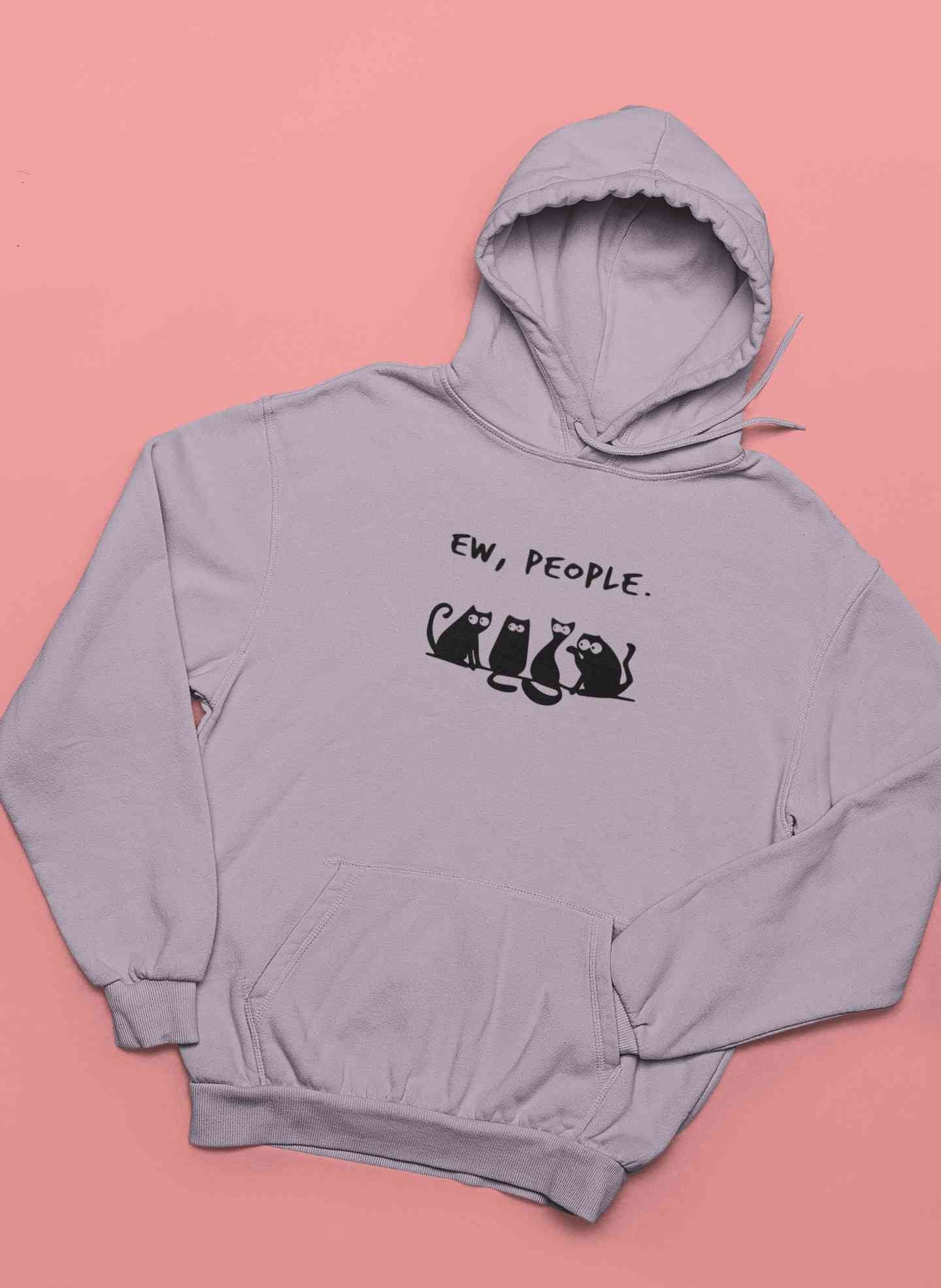 Ew People Funny Cartoon Graphics Quotes Men Hoodies-FunkyTeesClub