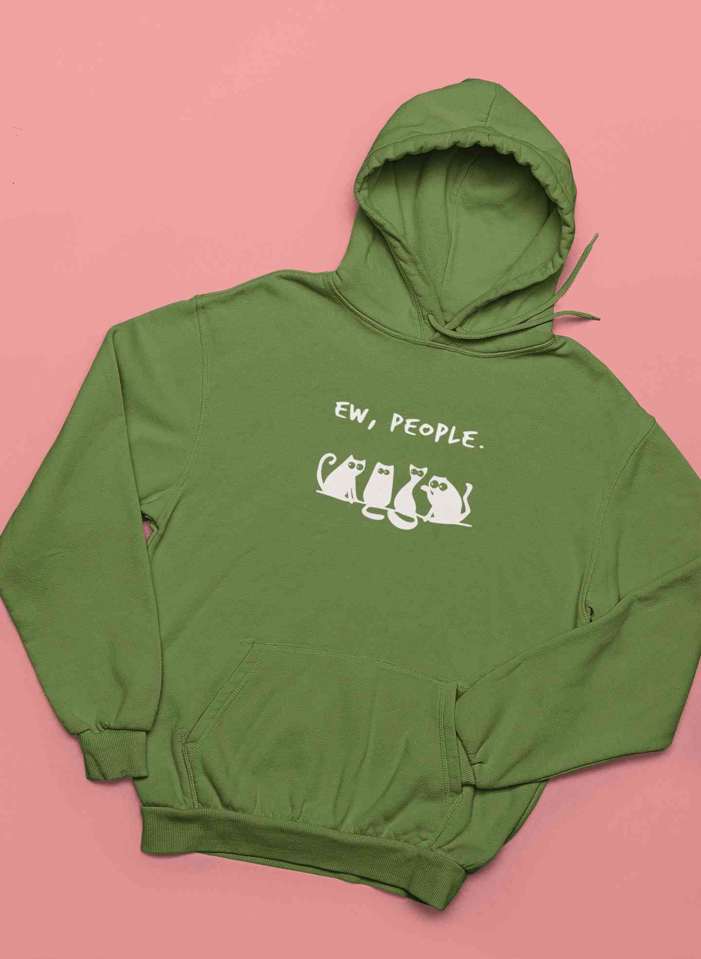 Ew People Funny Cartoon Graphics Quotes Men Hoodies-FunkyTeesClub