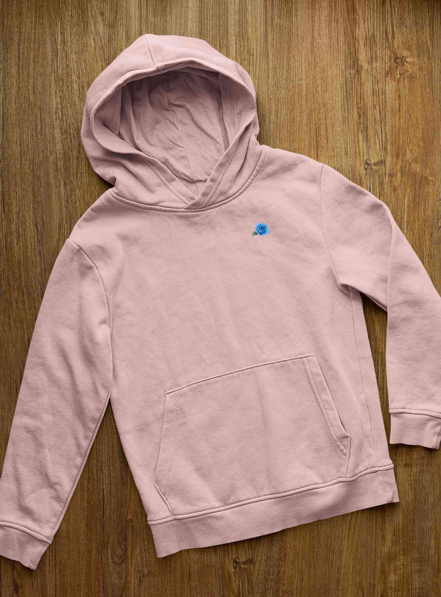 Blue Rose Minimals Men Hoodies-FunkyTeesClub