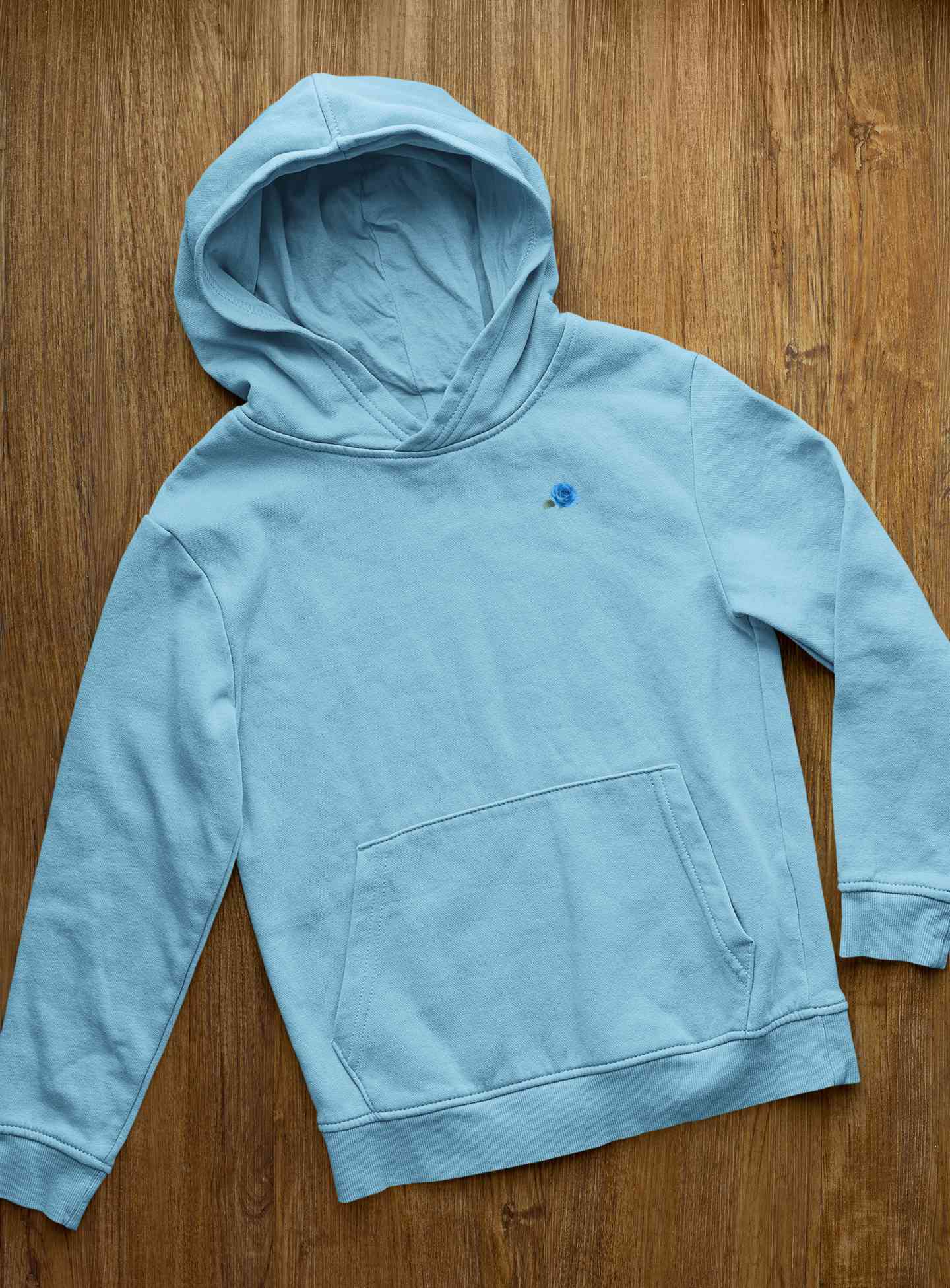 Blue Rose Minimals Hoodies for Women-FunkyTeesClub