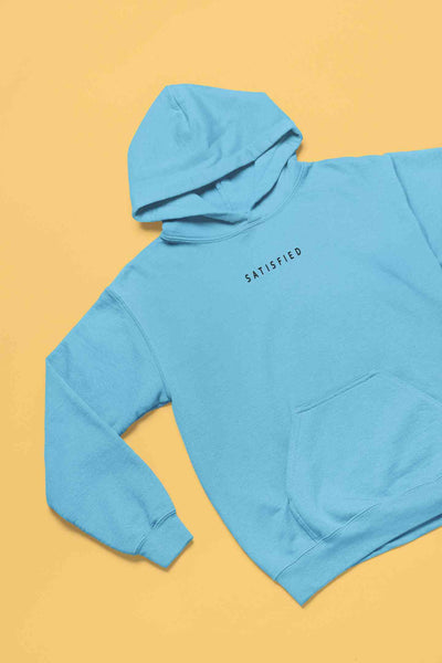 Satisfied Minimals Hoodies for Women-FunkyTeesClub