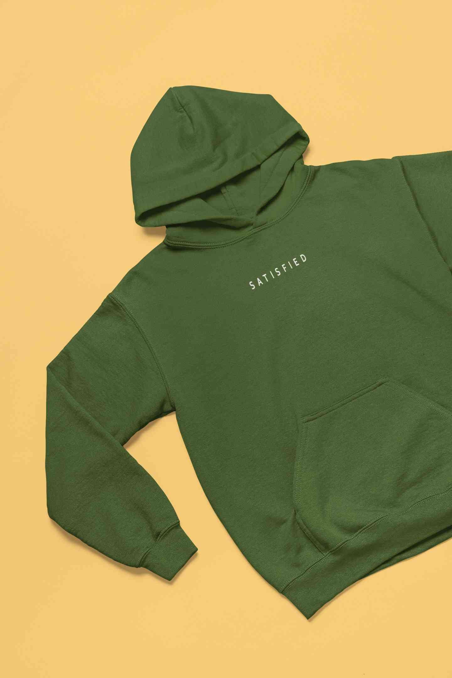 Satisfied Minimals Hoodies for Women-FunkyTeesClub