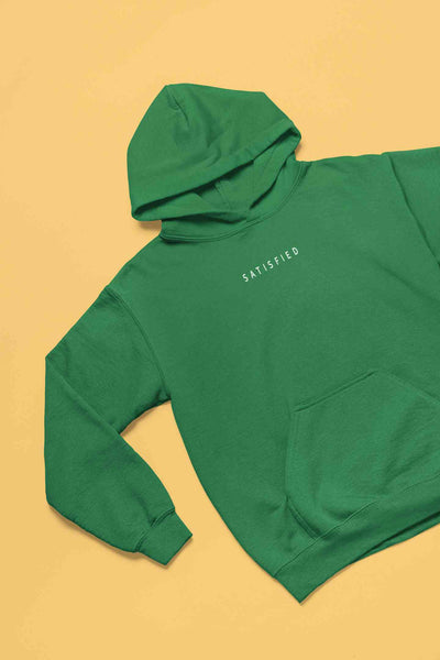 Satisfied Minimals Hoodies for Women-FunkyTeesClub