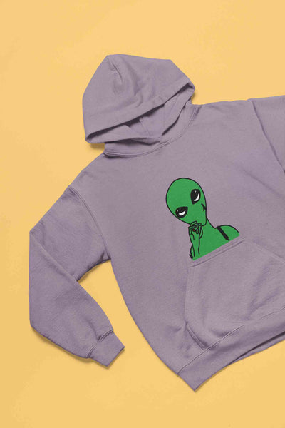 Alien Smoking Graphic Men Hoodies-FunkyTeesClub