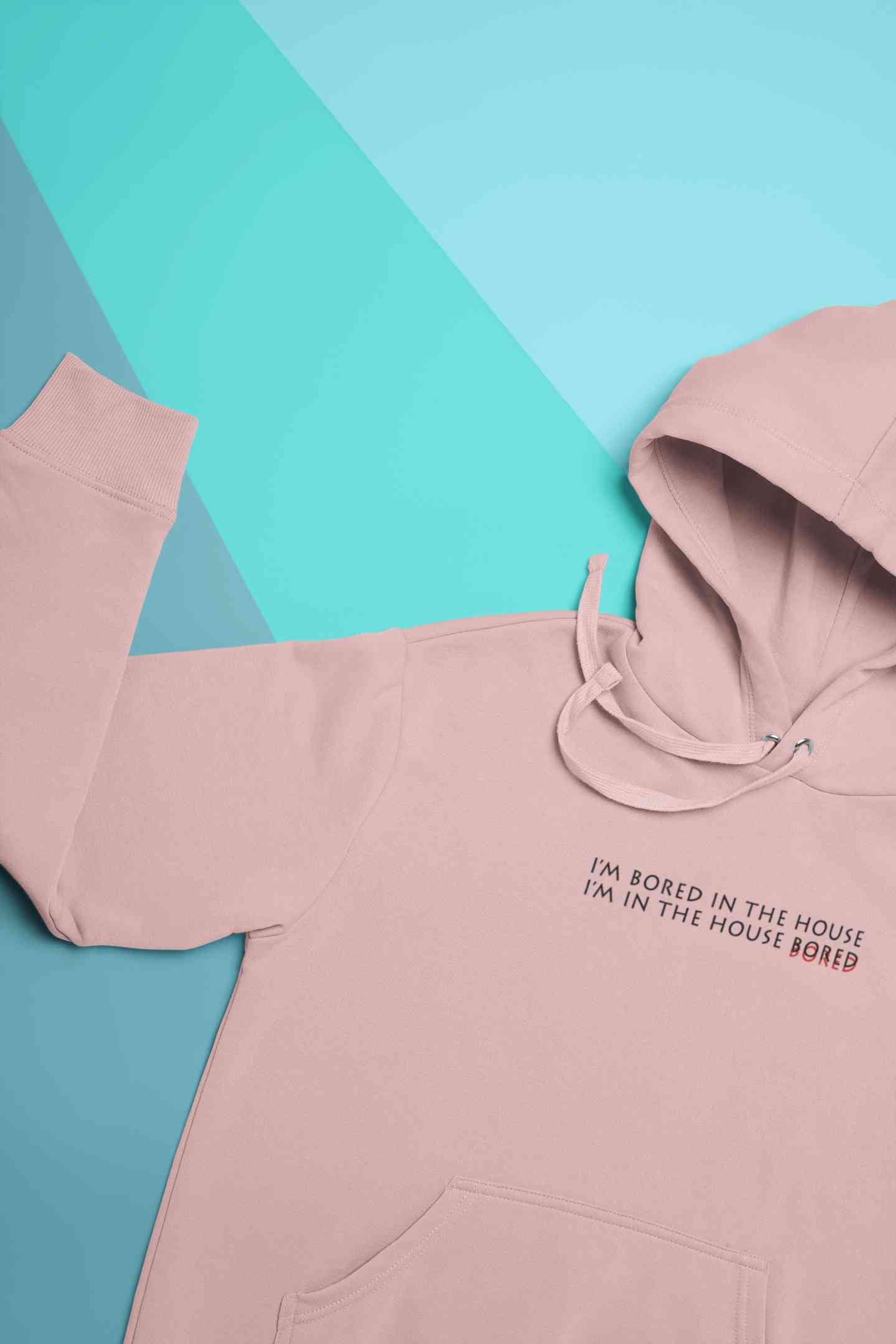 I Am In The Bored House Minimals Hoodies for Women-FunkyTeesClub