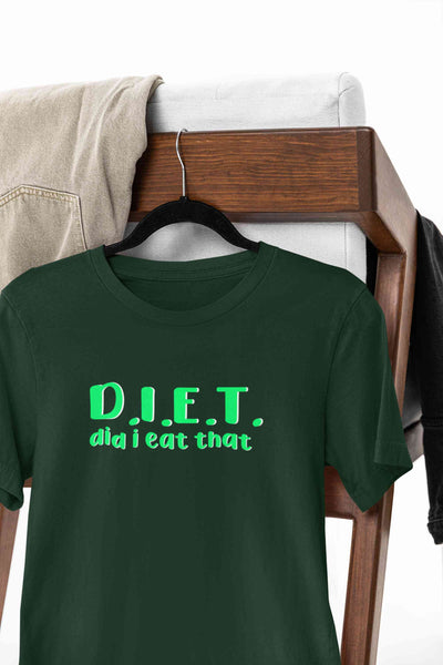 Diet Food Women Half Sleeves T-shirt- FunkyTeesClub