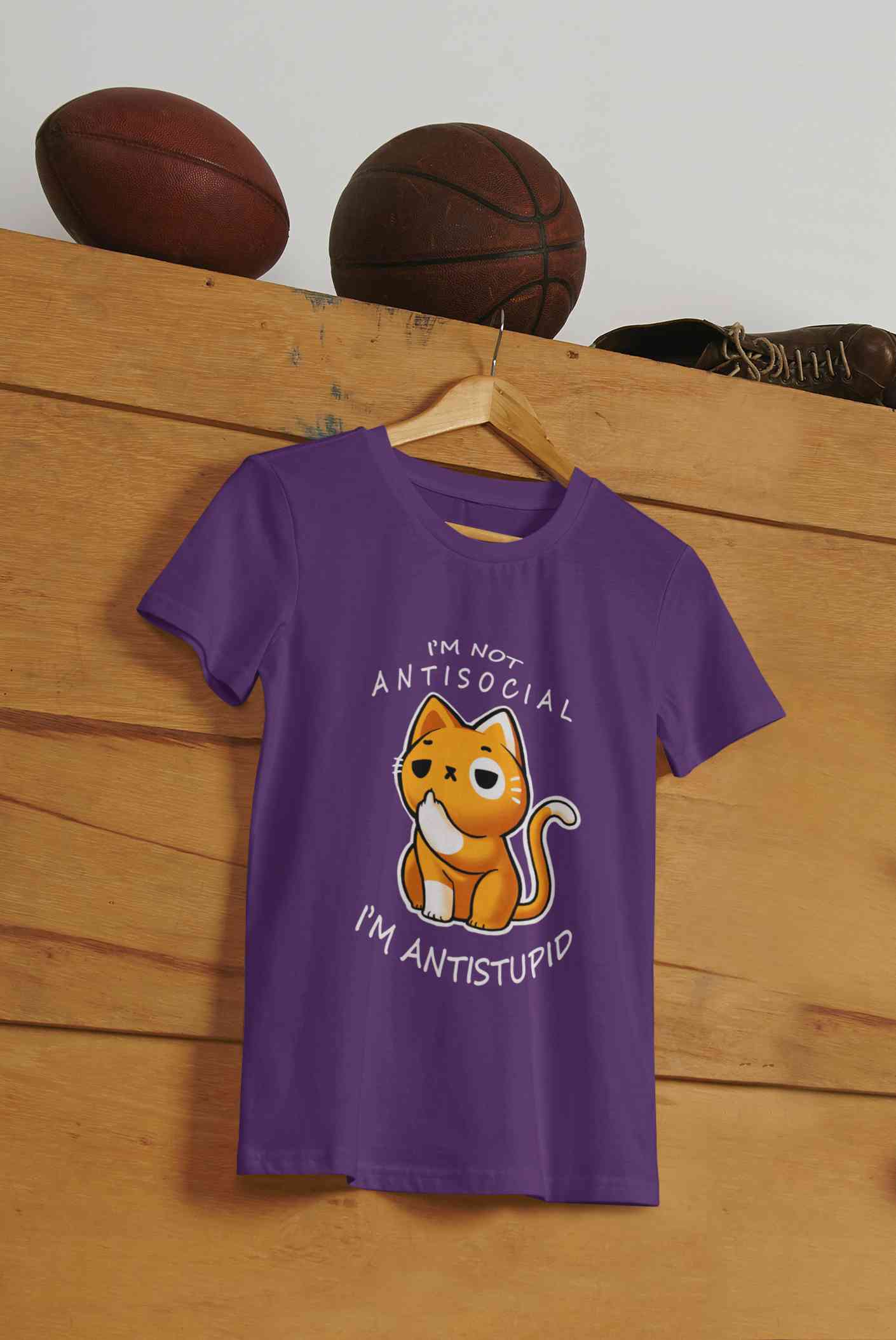 I Am Not AntiSocial I Am AntiStupid Funny Graphic Mens Half Sleeves T-shirt- FunkyTeesClub