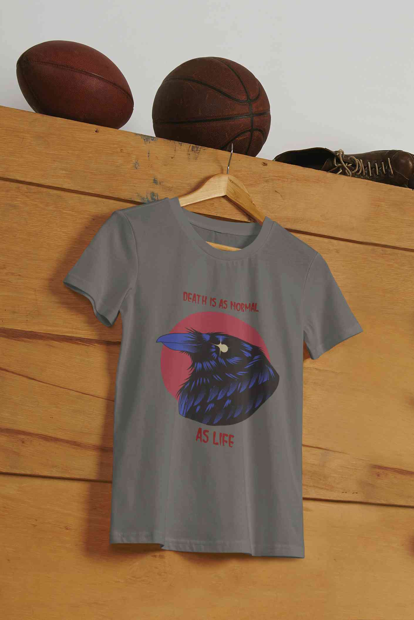 Crow Inspired By The Sandman Comic Book Mens Half Sleeves T-shirt- FunkyTeesClub