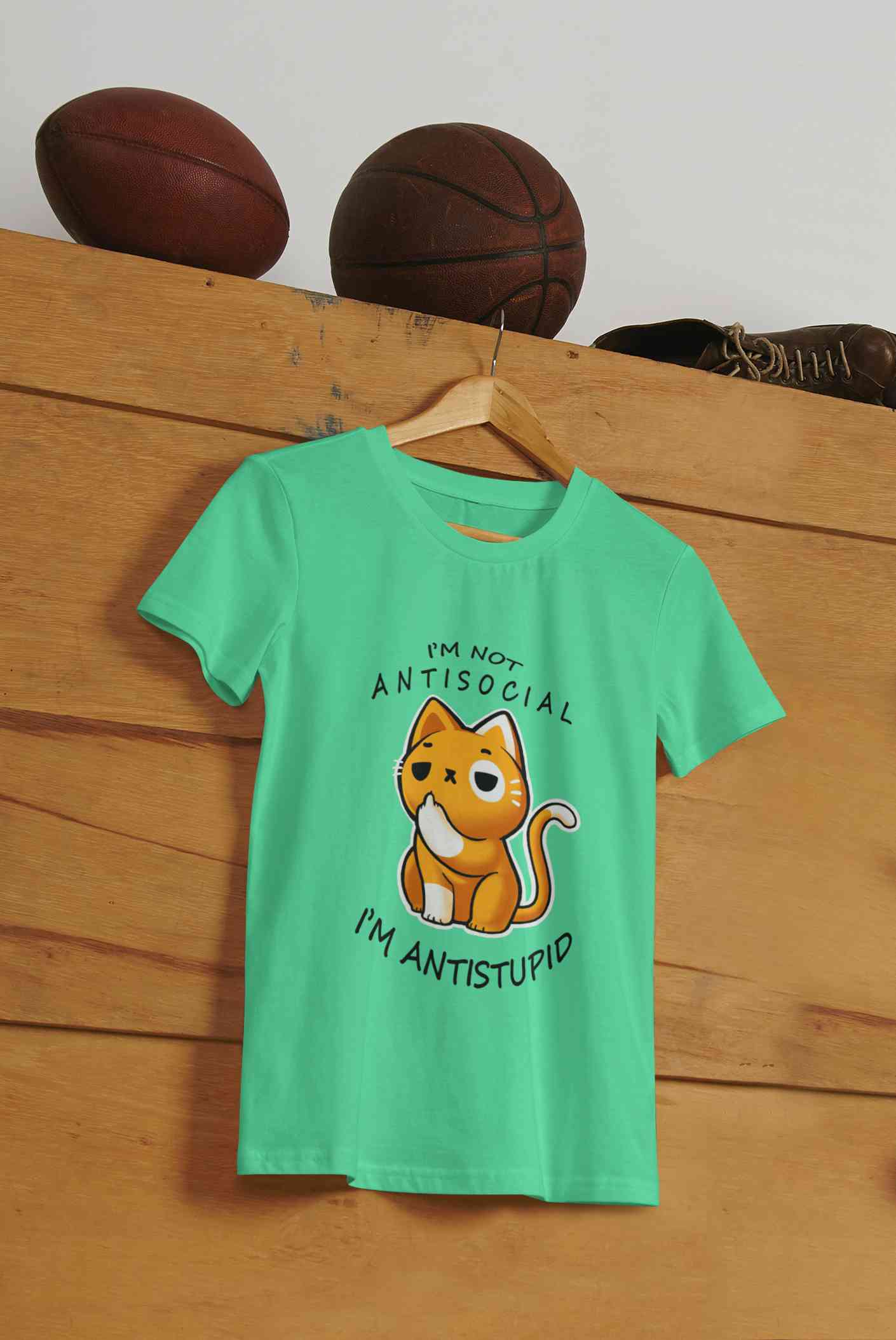 I Am Not AntiSocial I Am AntiStupid Funny Graphic Mens Half Sleeves T-shirt- FunkyTeesClub