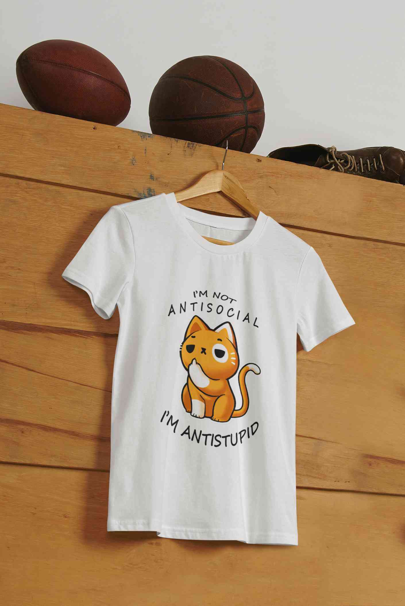I Am Not AntiSocial I Am AntiStupid Funny Graphic Women Half Sleeves T-shirt- FunkyTeesClub