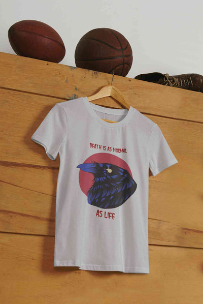 Crow Inspired By The Sandman Comic Book Mens Half Sleeves T-shirt- FunkyTeesClub