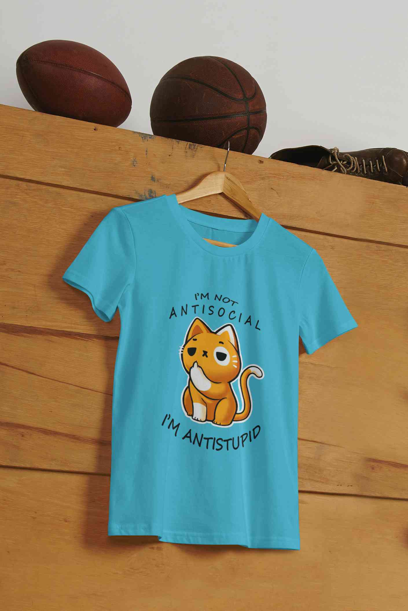 I Am Not AntiSocial I Am AntiStupid Funny Graphic Women Half Sleeves T-shirt- FunkyTeesClub