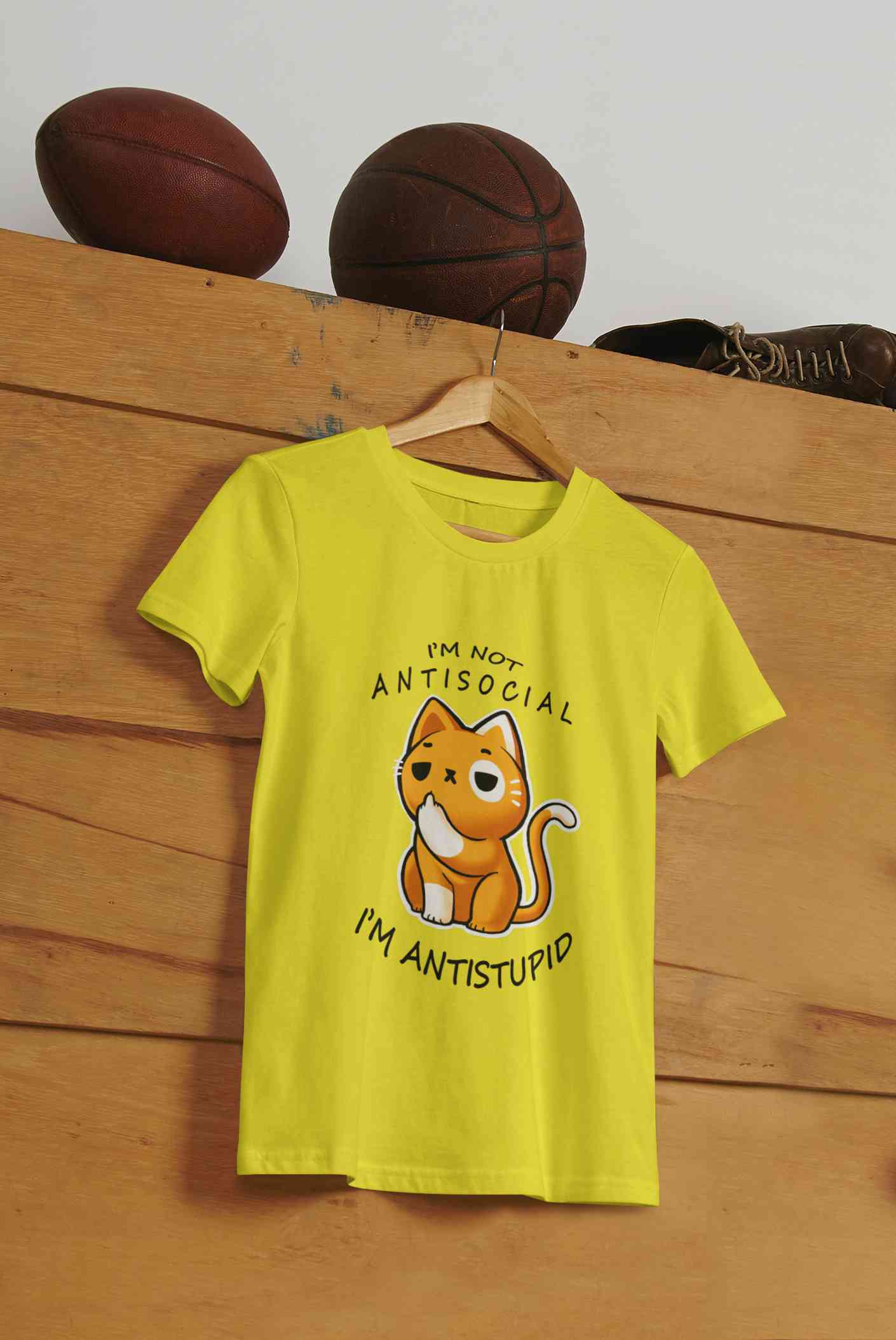 I Am Not AntiSocial I Am AntiStupid Funny Graphic Mens Half Sleeves T-shirt- FunkyTeesClub