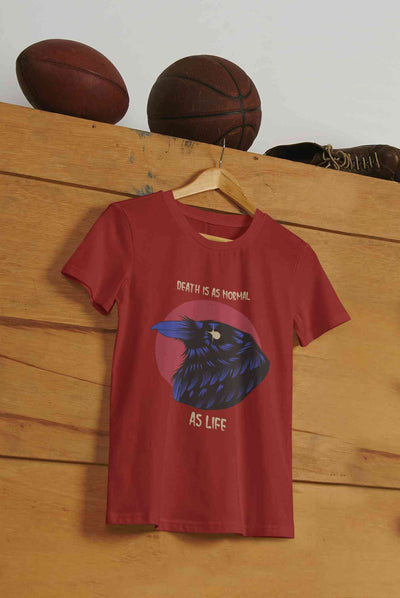 Crow Inspired By The Sandman Comic Book Mens Half Sleeves T-shirt- FunkyTeesClub