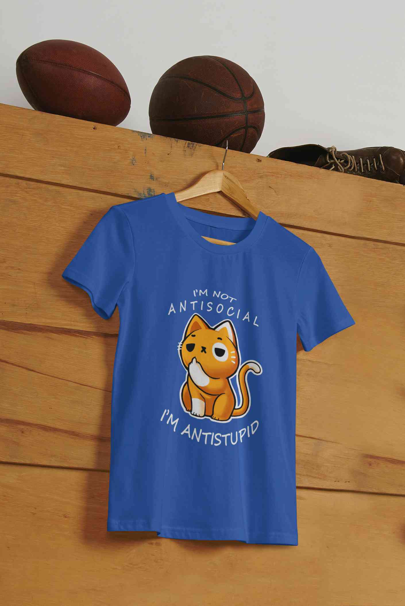 I Am Not AntiSocial I Am AntiStupid Funny Graphic Mens Half Sleeves T-shirt- FunkyTeesClub