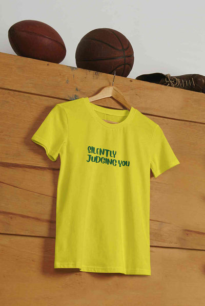Judging You Women Half Sleeves T-shirt- FunkyTeesClub