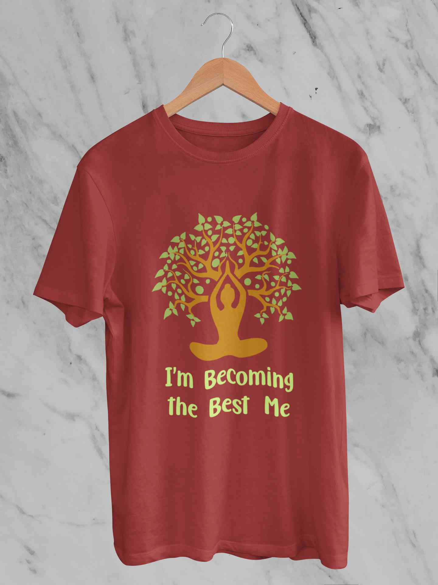 Best Of Me Yoga Mens Half Sleeves T-shirt- FunkyTeesClub