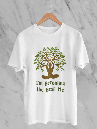 Best Of Me Yoga Mens Half Sleeves T-shirt- FunkyTeesClub