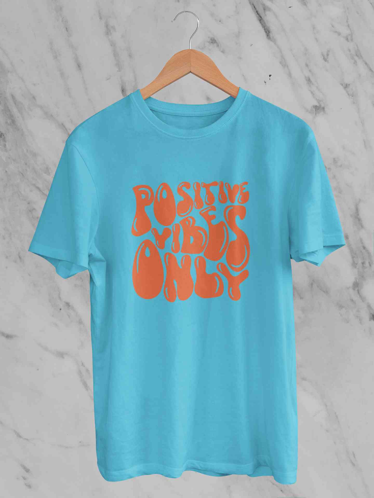 Positive Vibes Only Quotes Women Half Sleeves T-shirt- FunkyTeesClub