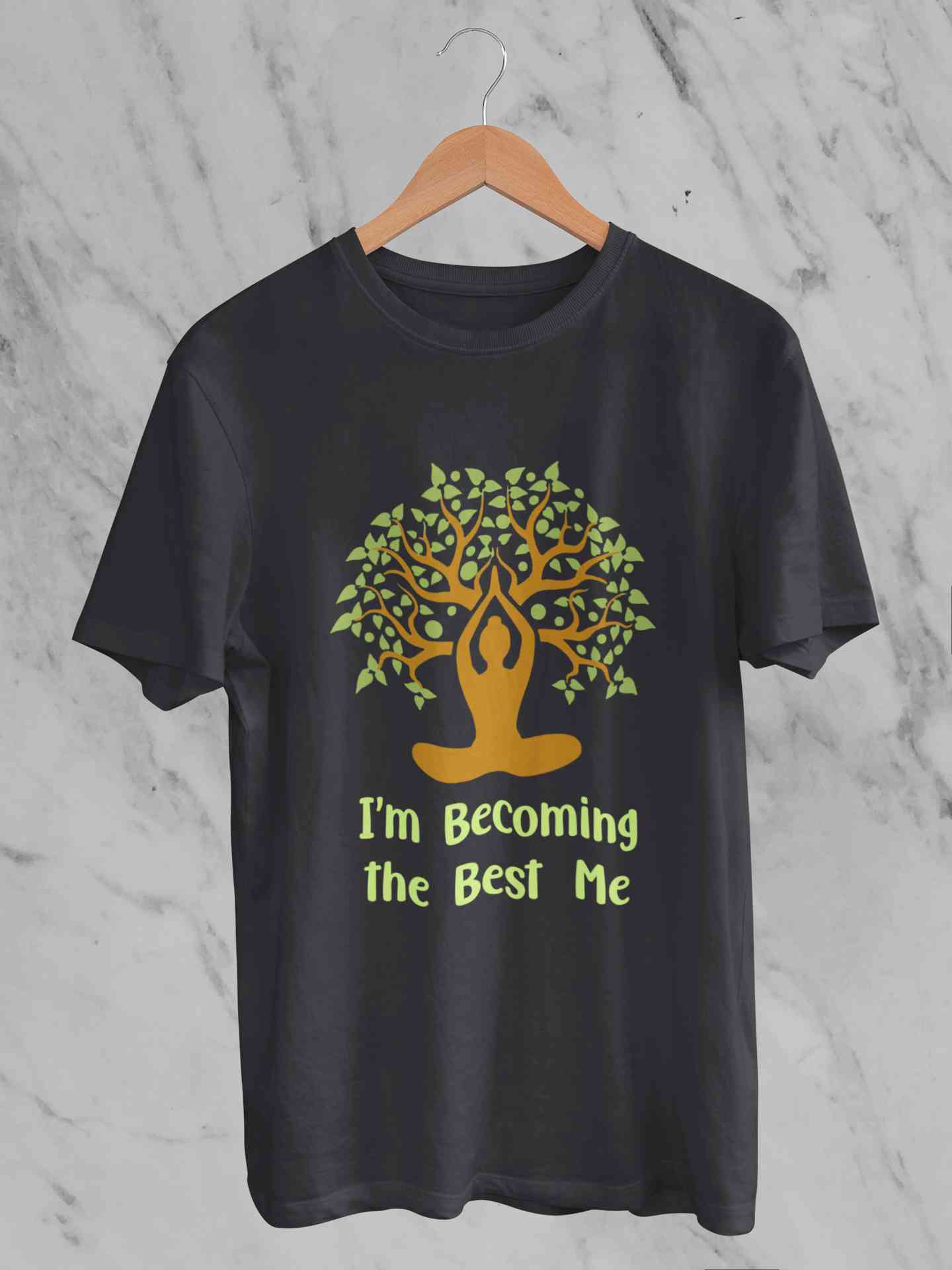 Best Of Me Yoga Mens Half Sleeves T-shirt- FunkyTeesClub