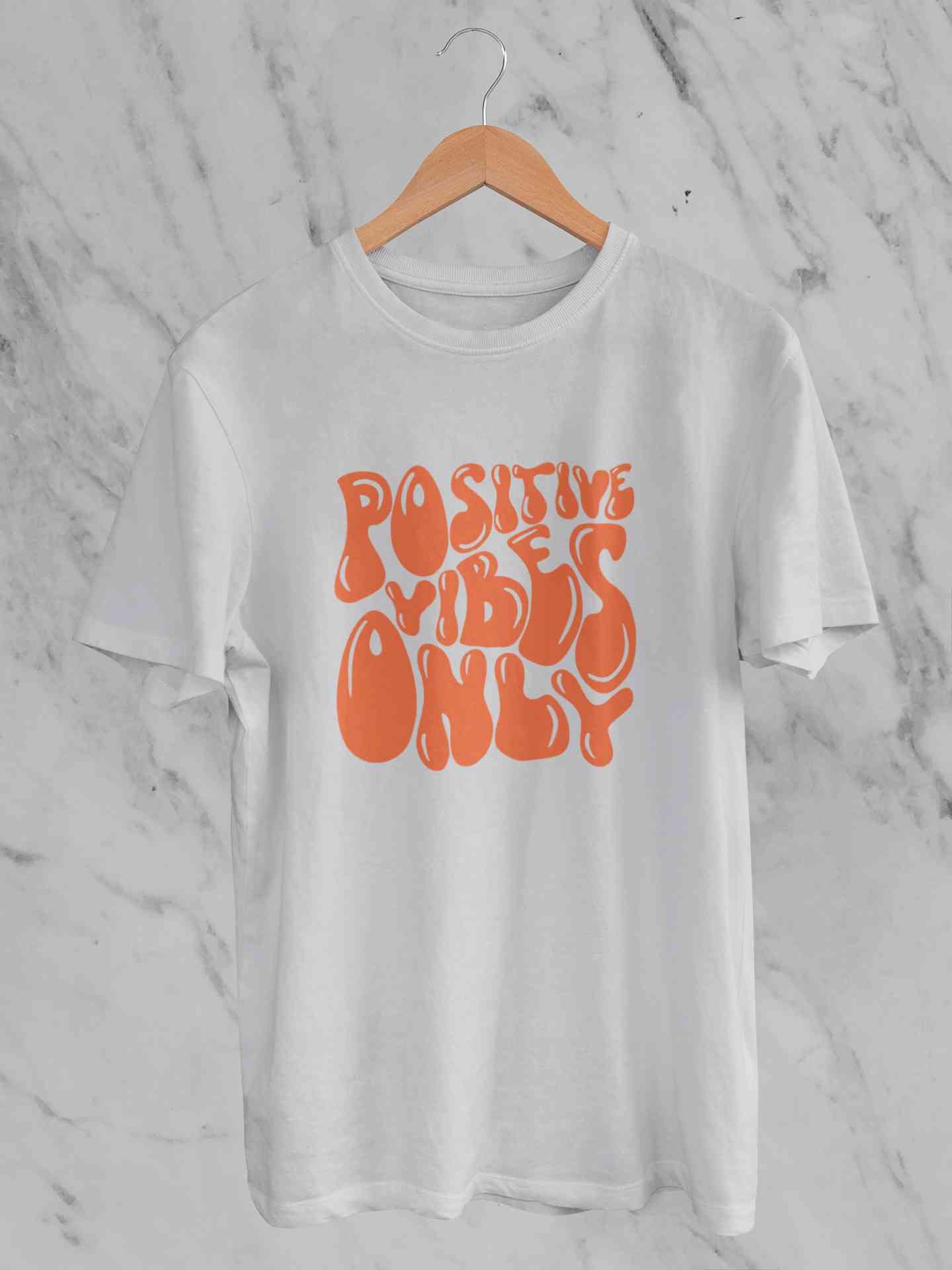 Positive Vibes Only Quotes Women Half Sleeves T-shirt- FunkyTeesClub