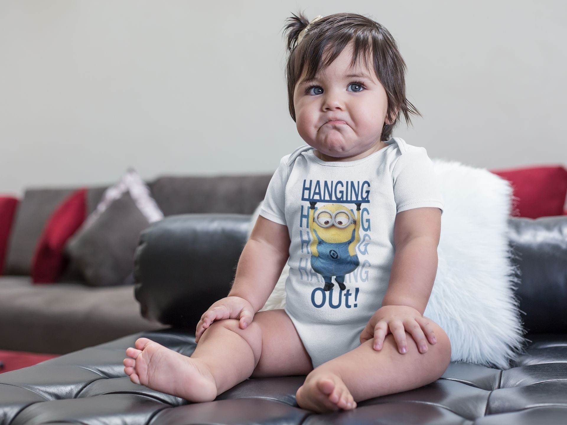 Hanging Out Minion Rompers for Baby Girl- FunkyTeesClub