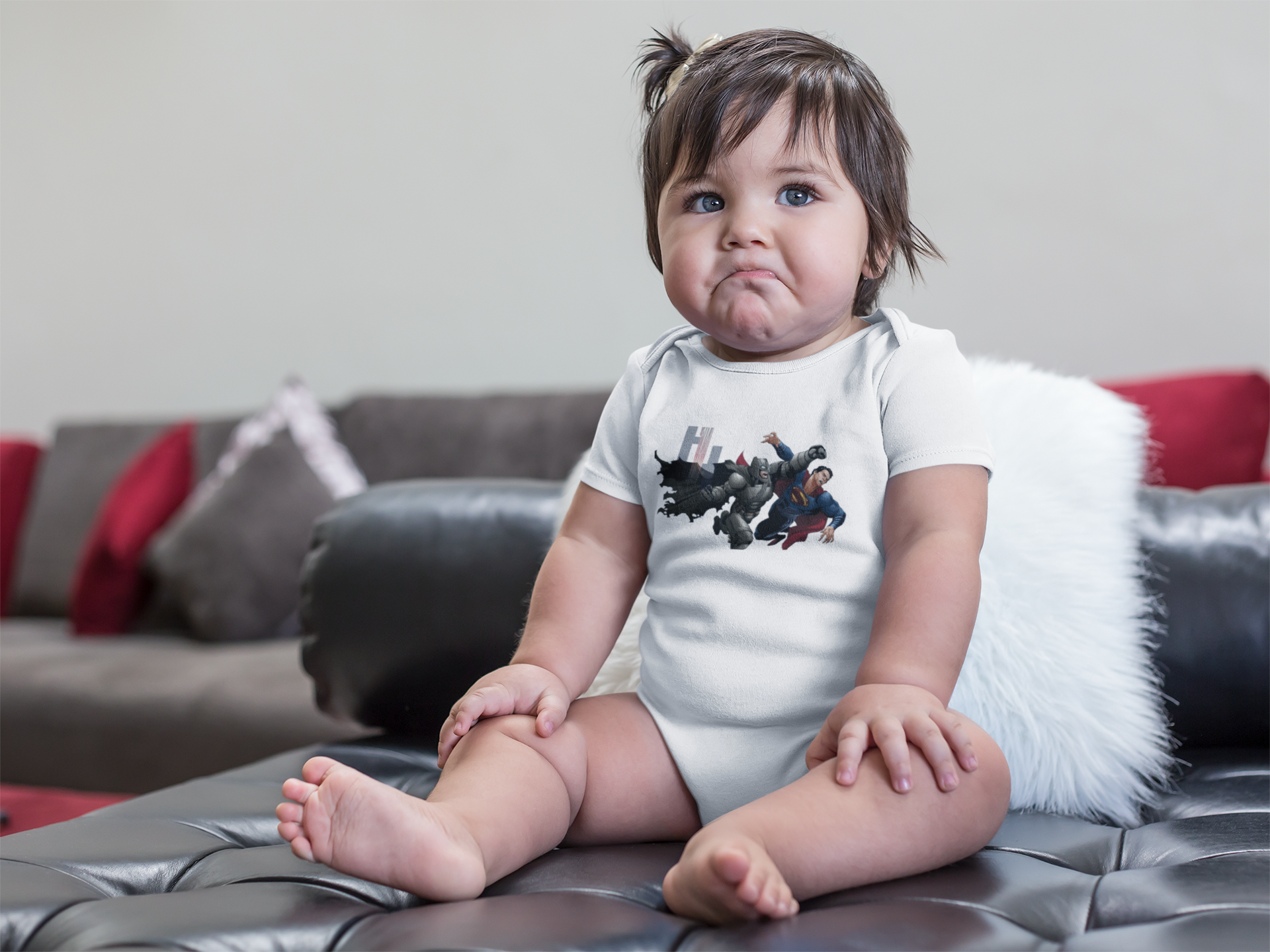 Superhero Cartoon Rompers for Baby Girl- FunkyTeesClub