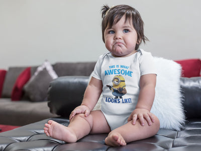 This Is What Awesome Looks Like Rompers for Baby Girl- FunkyTeesClub