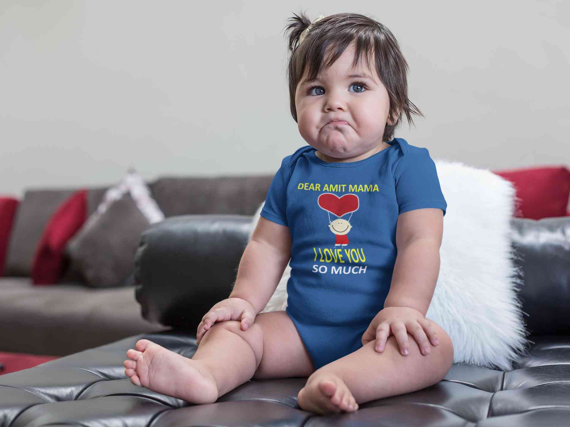 Custom Name I love My Mama So Much Rompers for Baby Girl- FunkyTeesClub